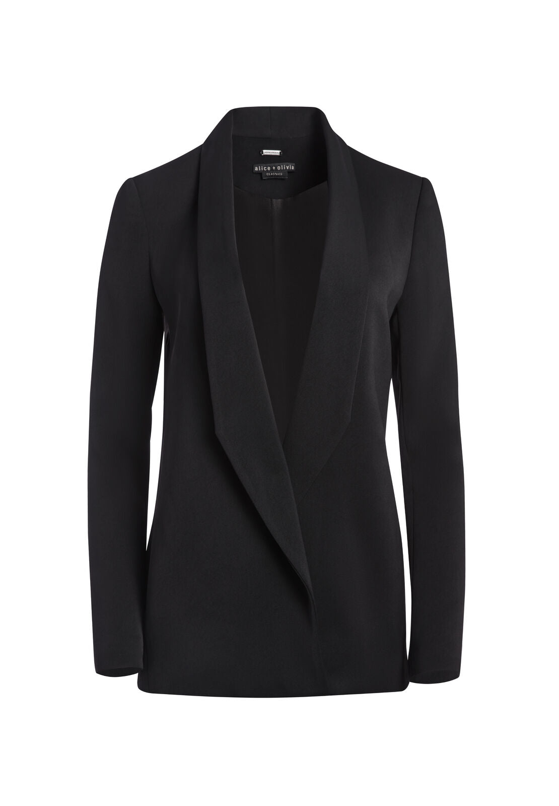 XAVIER DRAPED BLAZER-Black-ALICE + OLIVIA
