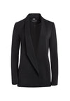 XAVIER DRAPED BLAZER-Black-ALICE + OLIVIA