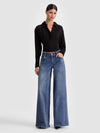 EDIE SEAMED CORSET BUTTON DOWN-ALICE + OLIVIA