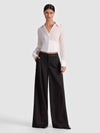 EDIE SEAMED CORSET BUTTON DOWN-ALICE + OLIVIA