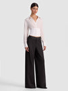 EDIE SEAMED CORSET BUTTON DOWN-ALICE + OLIVIA