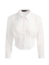 EDIE SEAMED CORSET BUTTON DOWN-ALICE + OLIVIA