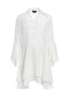 PRISCILLA BUTTON DOWN MINI DRESS-Black-ALICE + OLIVIA
