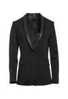 MACEY LEATHER TRIM BLAZER-Black-ALICE + OLIVIA
