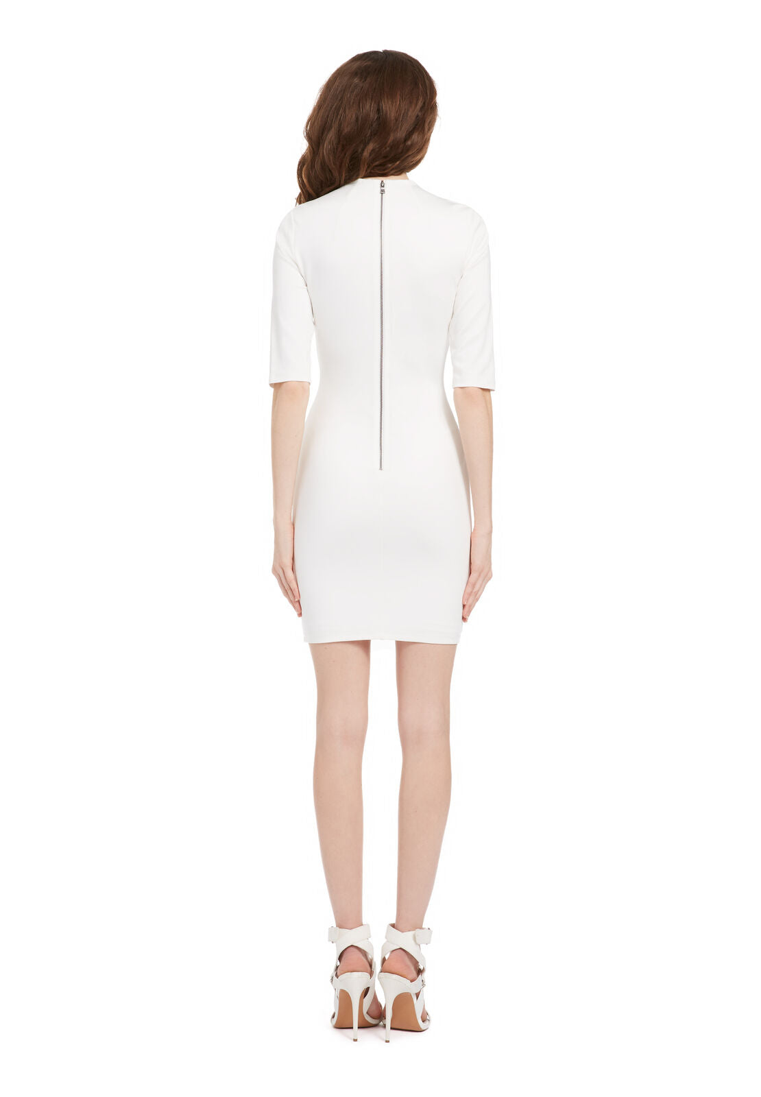 DELORA FITTED MOCK NECK MINI DRESS-ALICE + OLIVIA