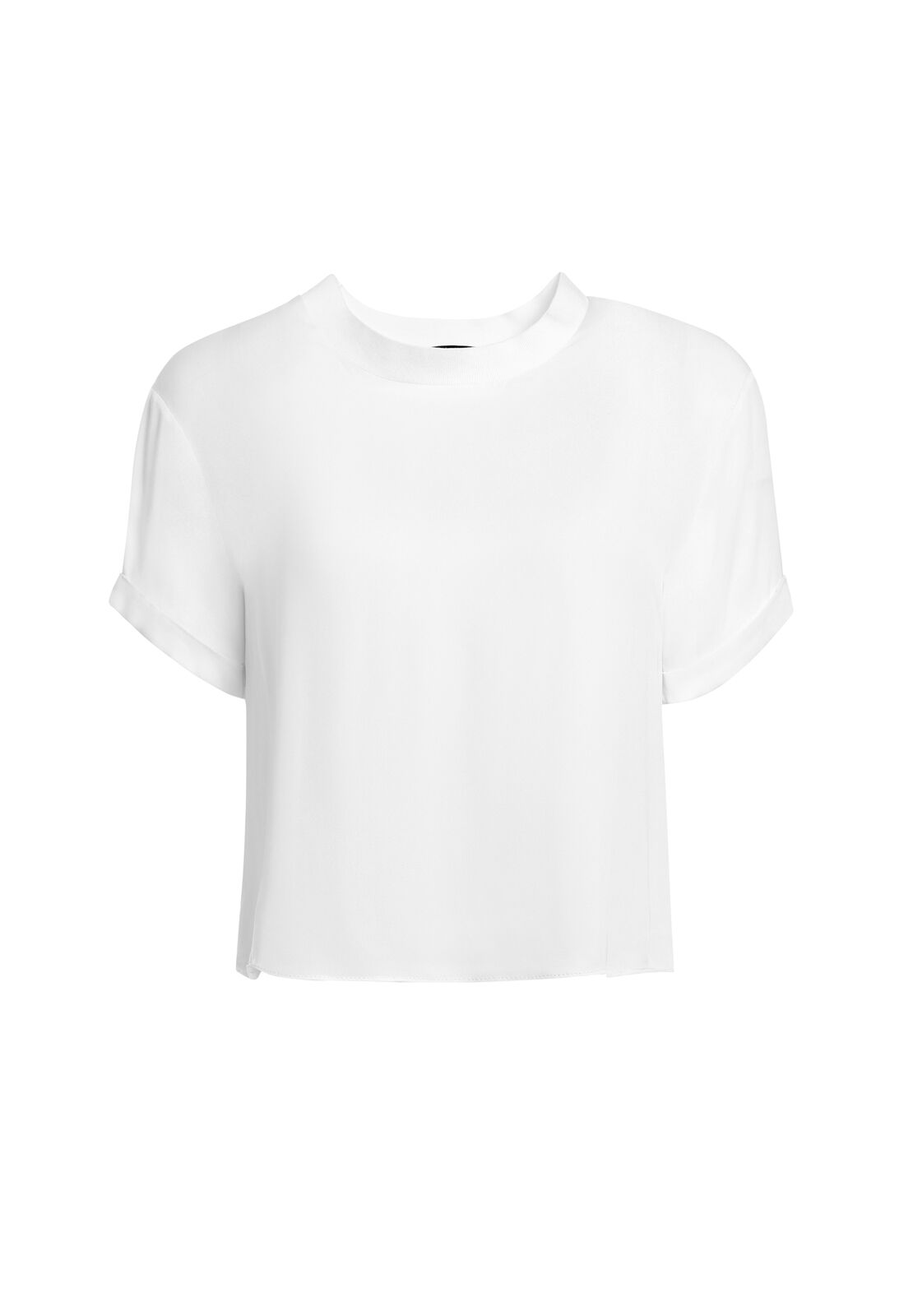 JANN ROLL SLEEVE BOXY TEE-ALICE + OLIVIA