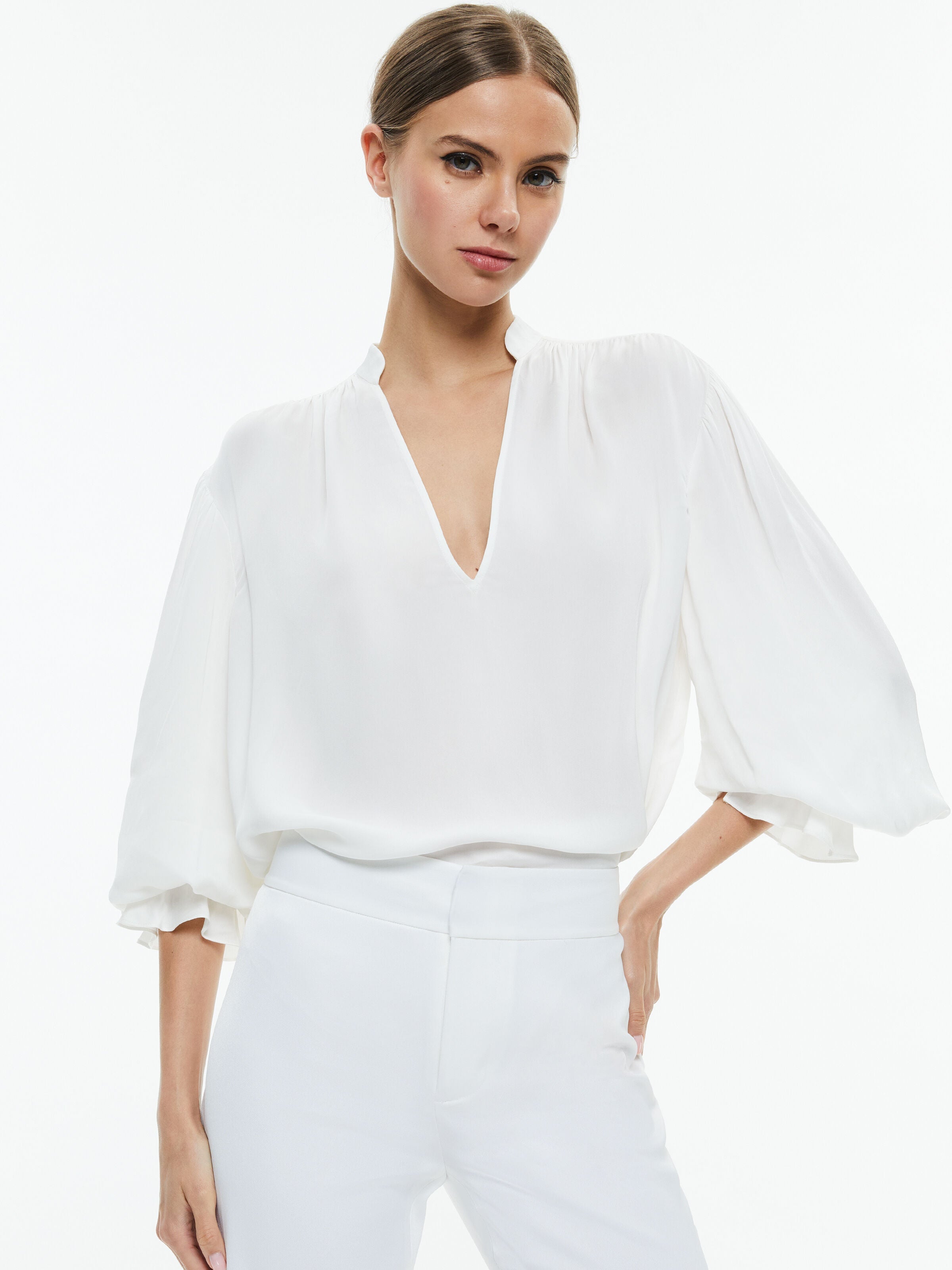 ONICA COLLARED BLOUSE-ALICE + OLIVIA