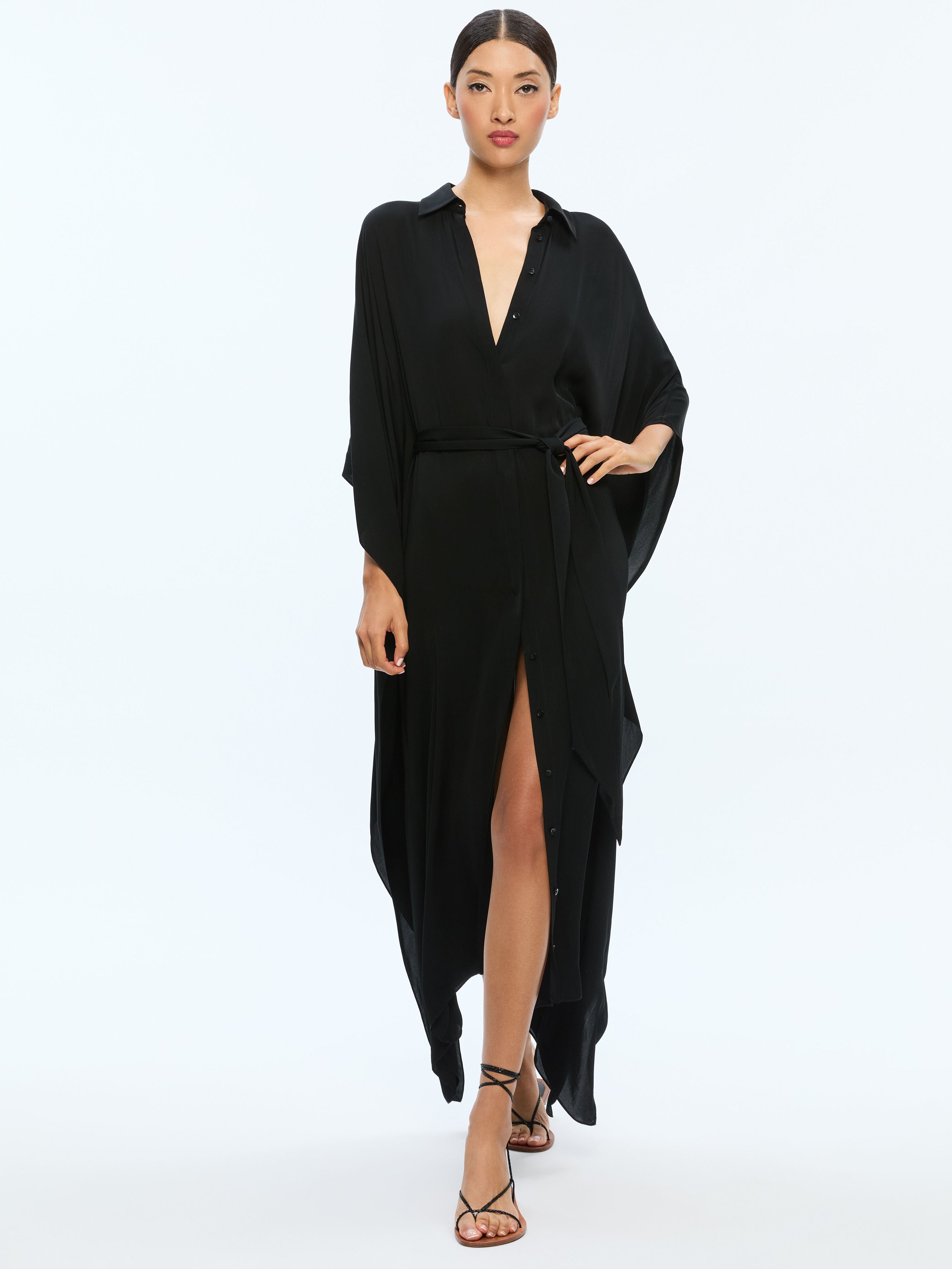 DEANNE MIDI SHIRTDRESS WITH BELT-ALICE + OLIVIA