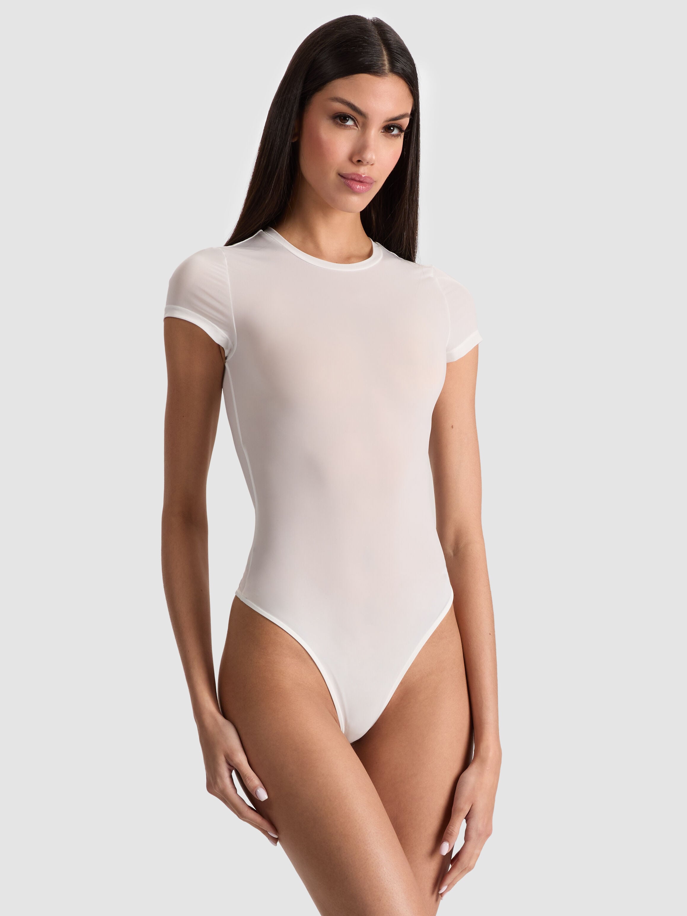 HOTTIE SHORT SLEEVE BODYSUIT-ALICE + OLIVIA
