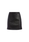 KENZIE LEATHER FITTED MINI SKIRT-Black-ALICE + OLIVIA