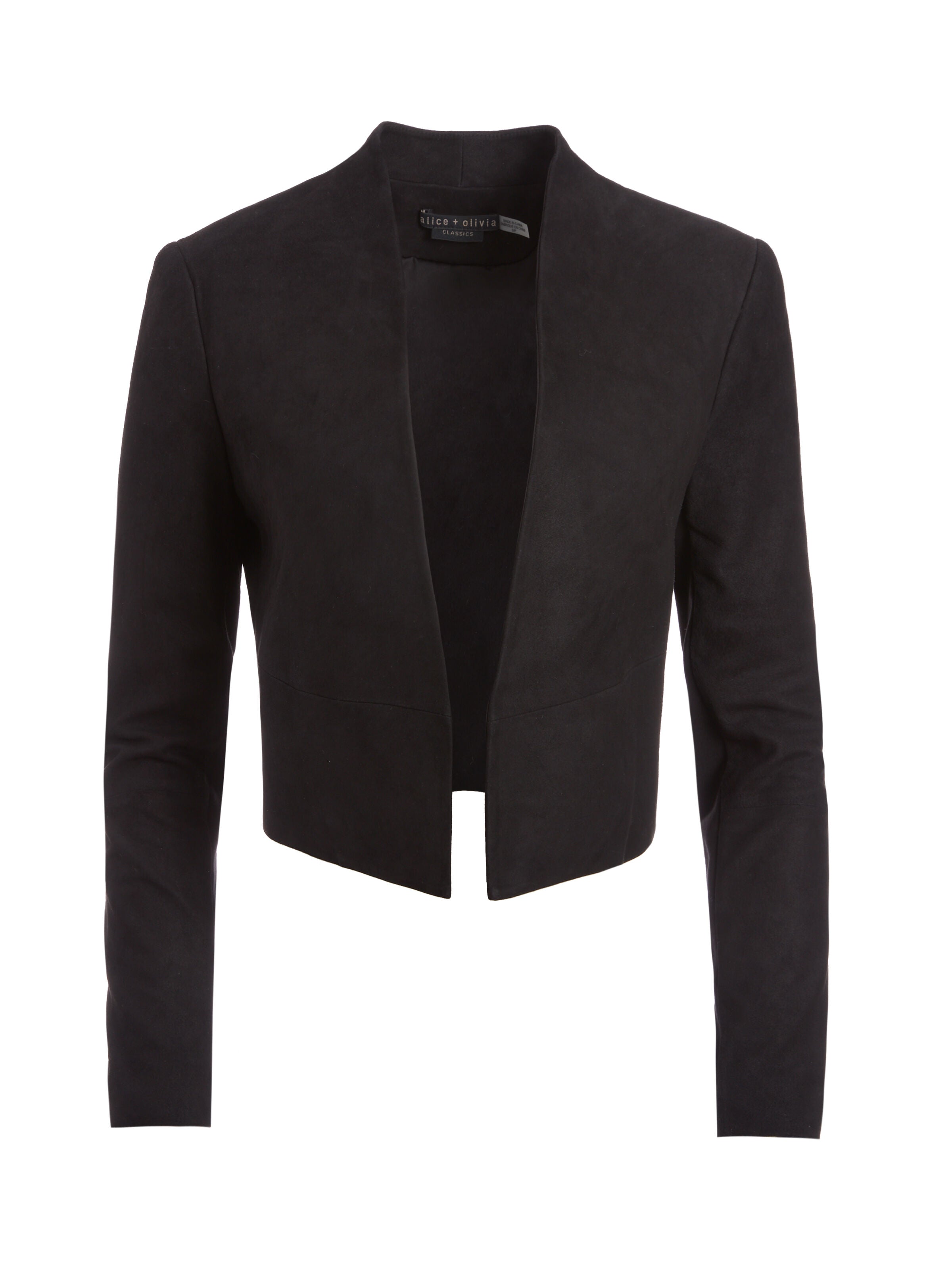 HARVEY SUEDE JACKET-Black-ALICE + OLIVIA