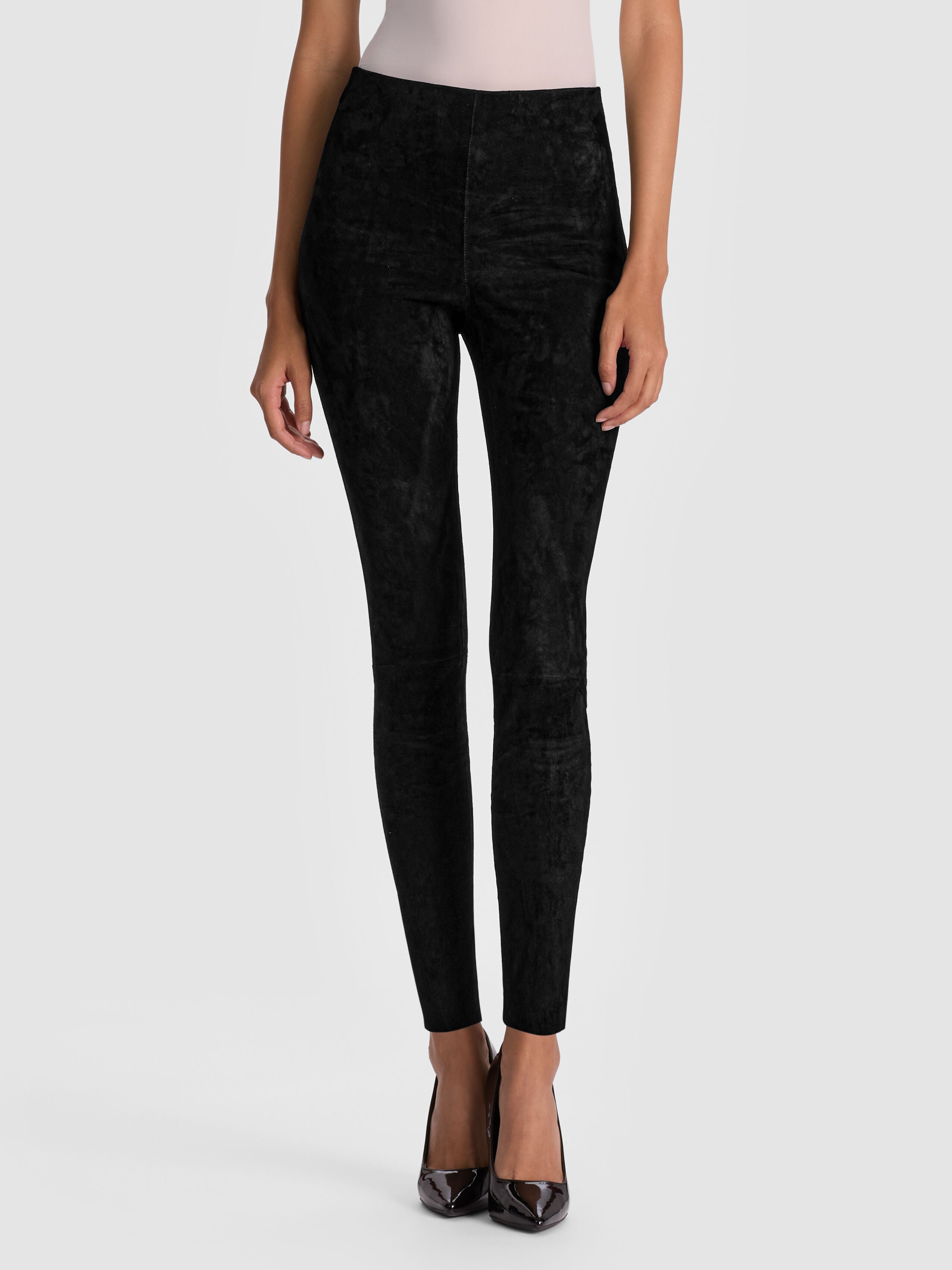 LENNOX SUEDE LEGGING-Black-ALICE + OLIVIA