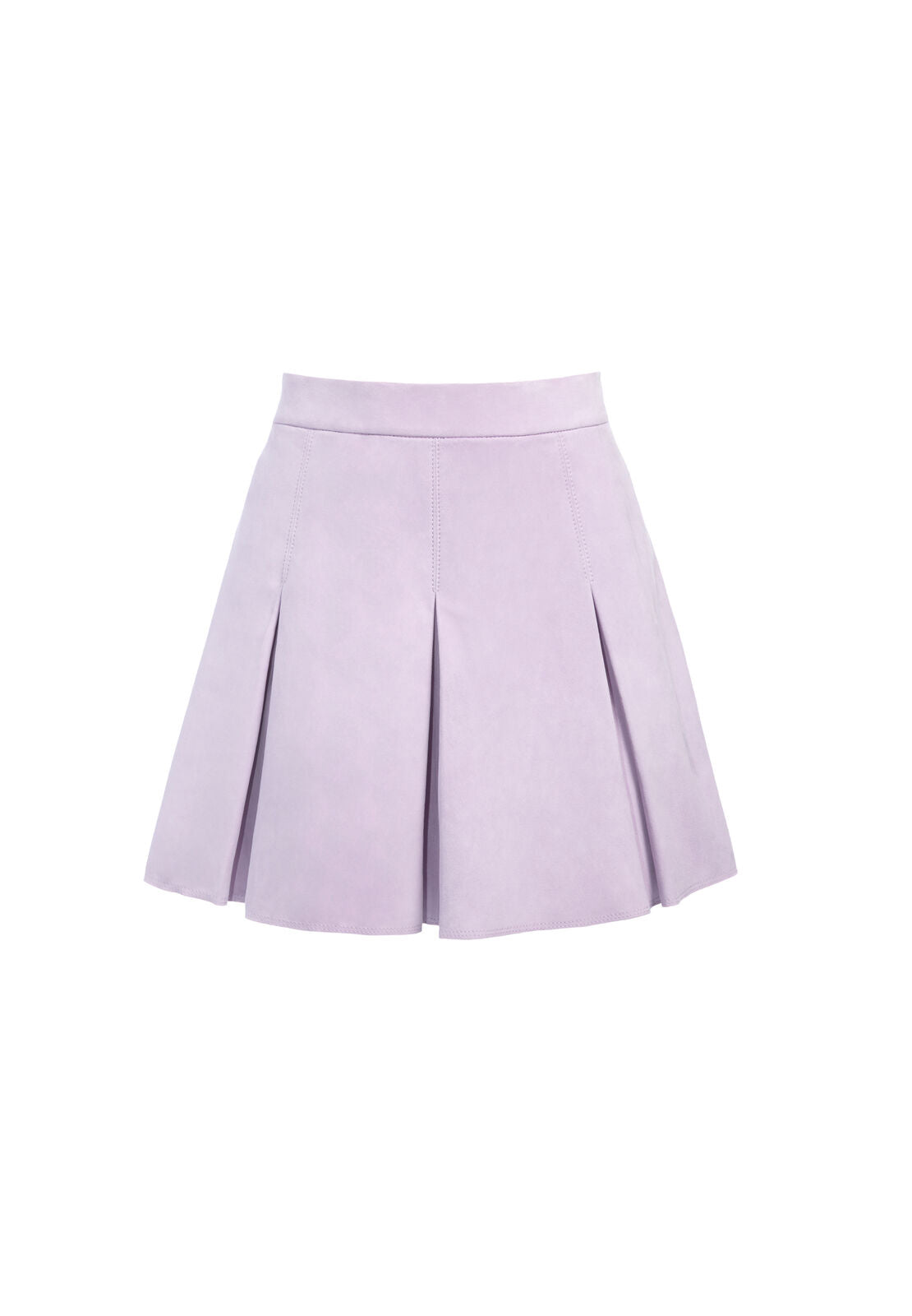LEE SUEDE BOX PLEAT SKIRT-ORCHID-ALICE + OLIVIA