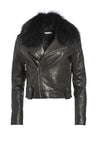 DEROSE LEATHER JACKET-Black-ALICE + OLIVIA