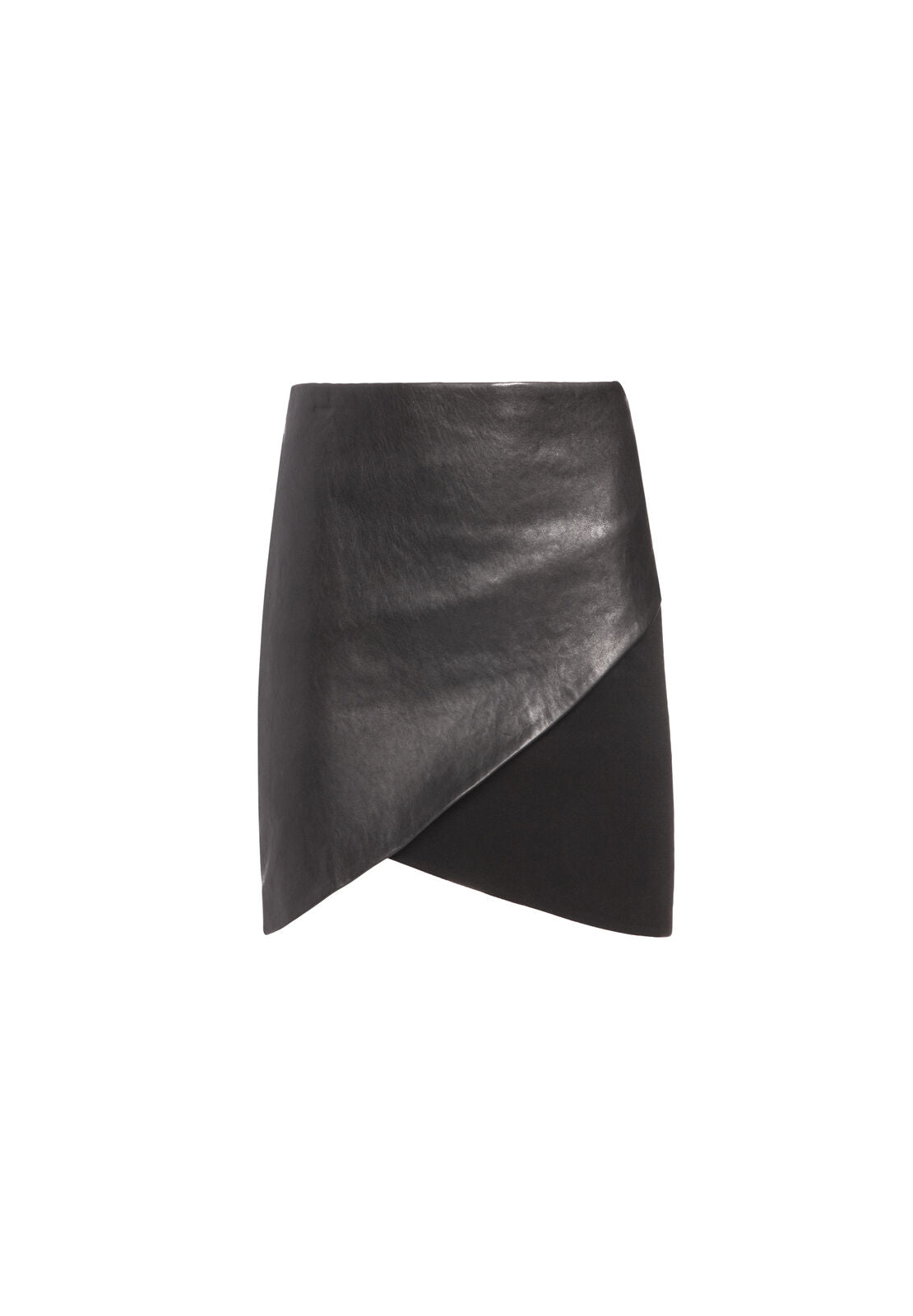 FIDELA HALF LEATHER MINI SKIRT-ALICE + OLIVIA