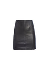 HANNON LEATHER SIDE ZIP MINI SKIRT-Black-ALICE + OLIVIA