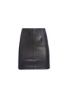 HANNON LEATHER SIDE ZIP MINI SKIRT-Black-ALICE + OLIVIA