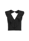 DANNETTE RUFFLED CROP TOP-ALICE + OLIVIA