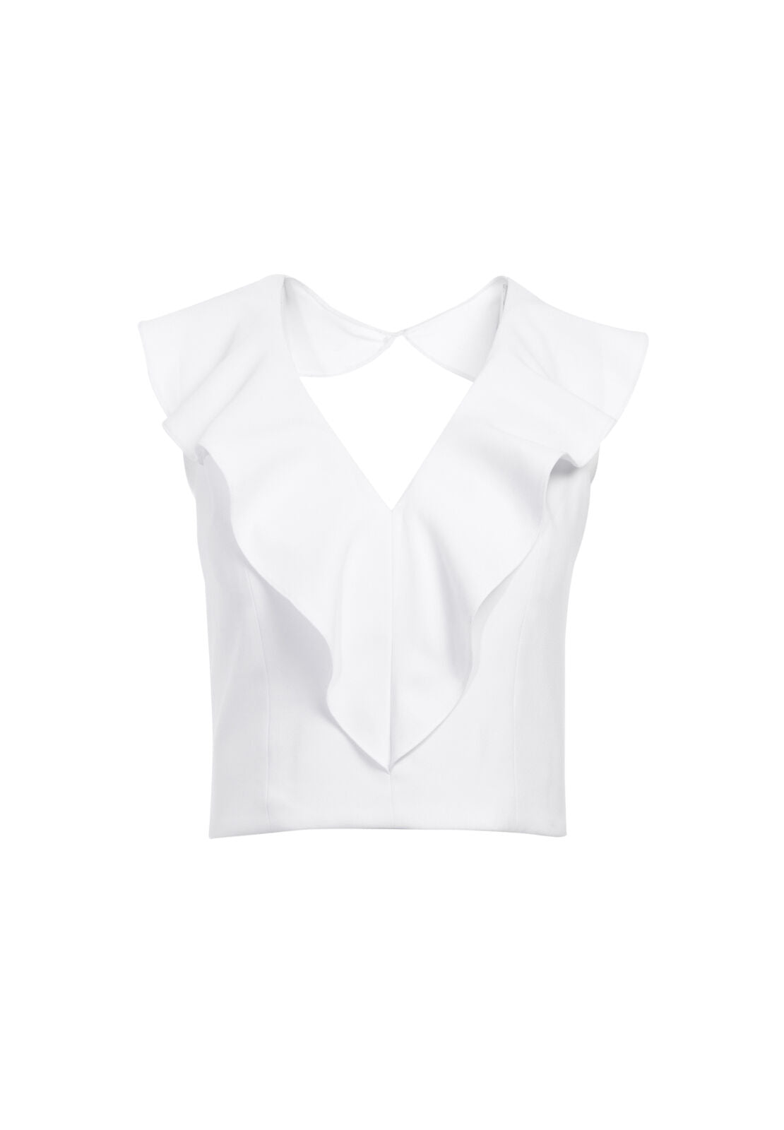 DANNETTE RUFFLED CROP TOP-ALICE + OLIVIA