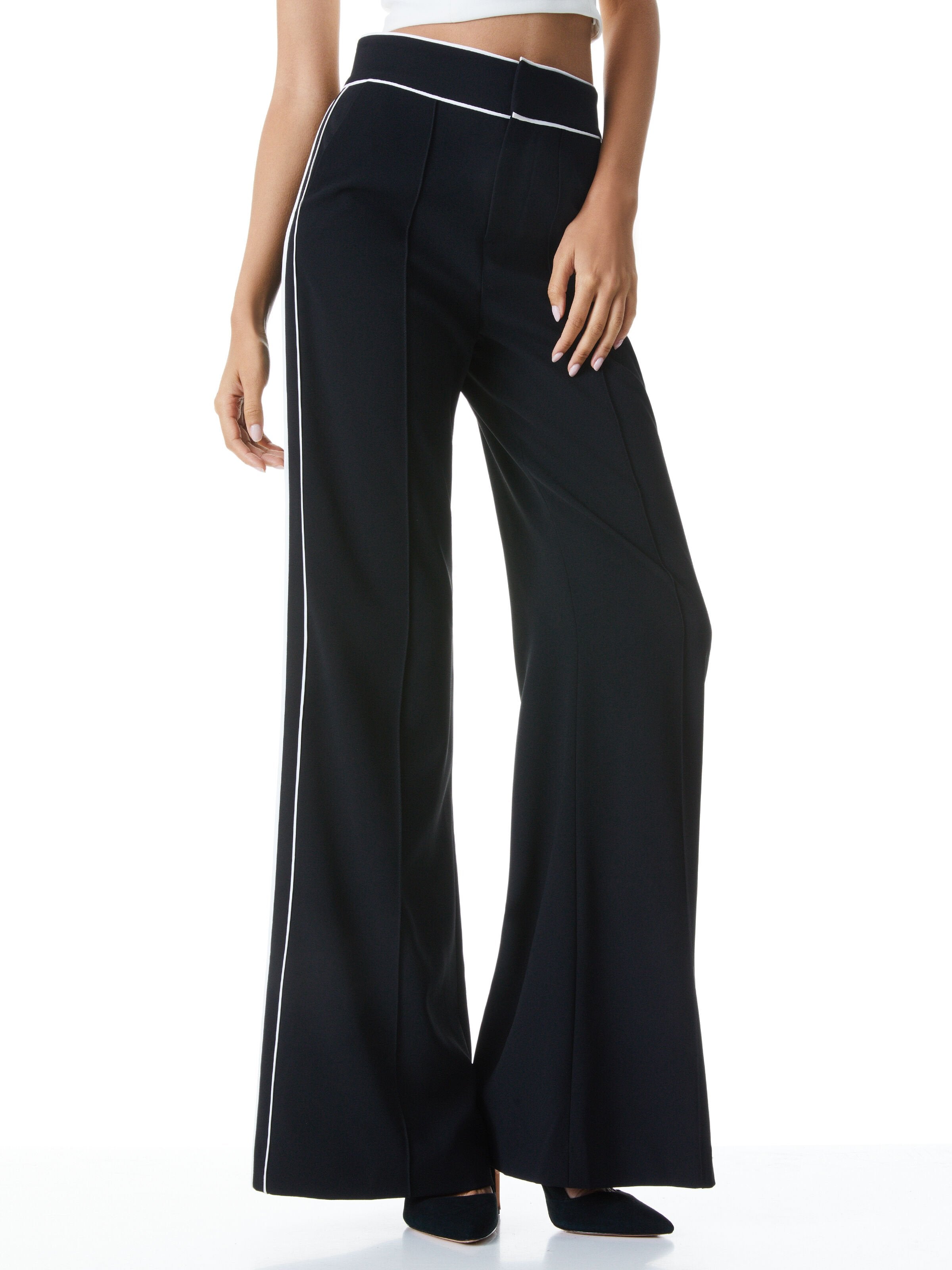 DYLAN PIPED HIGH WAIST PANT-ALICE + OLIVIA
