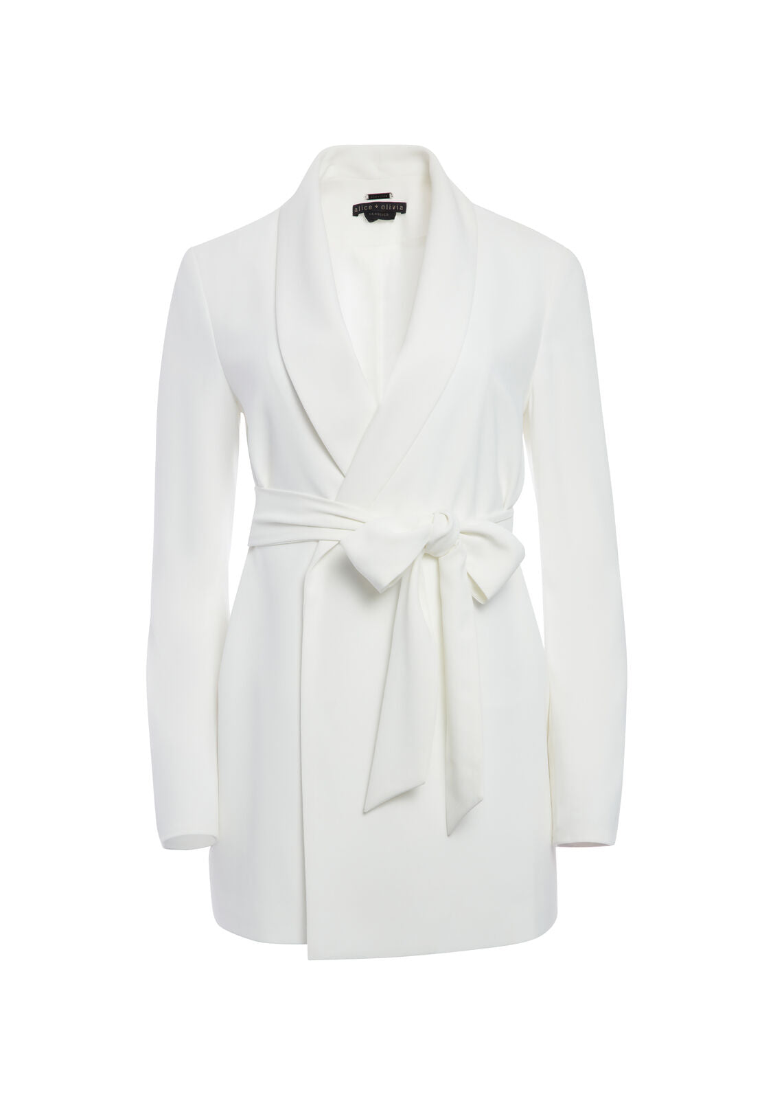 WHEATON SHAWL COLLAR WRAP BLZR-Black-ALICE + OLIVIA