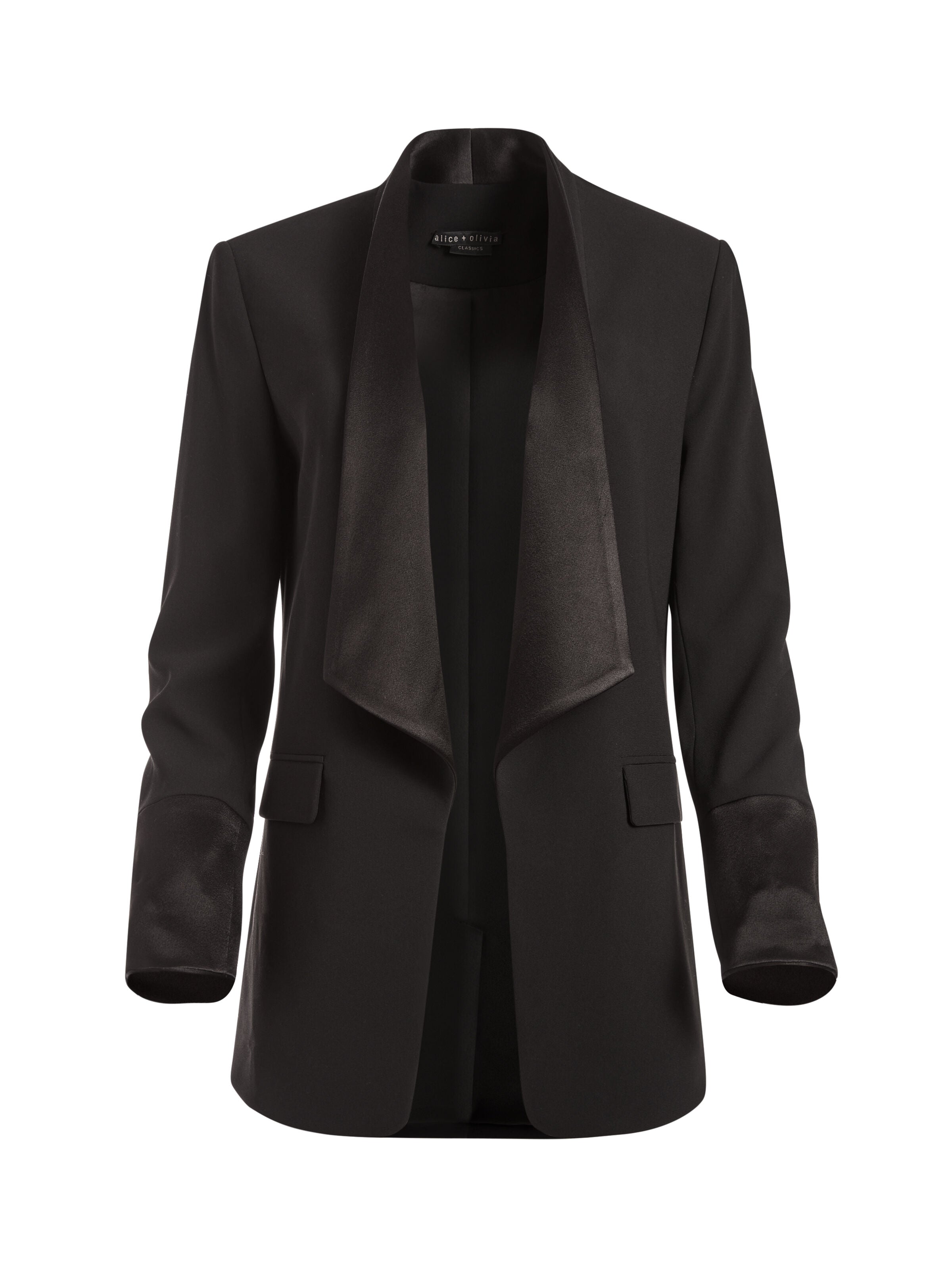 JAMESON SHAWL COLLAR BLAZER-Black-ALICE + OLIVIA