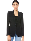 MACEY ZIPPER CUFF BLAZER-Black-ALICE + OLIVIA