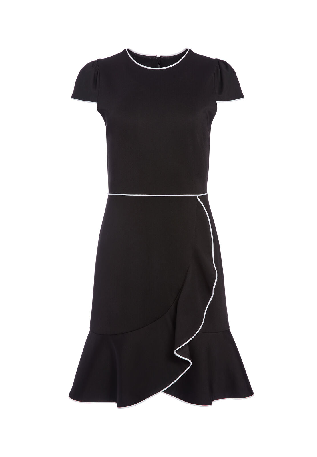 KIRBY PIPED RUFFLE MINI DRESS-ALICE + OLIVIA