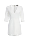 STEVIE DOUBLE LAYER MINI DRESS-OFF WHITE-ALICE + OLIVIA