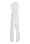 BEBE PLEATED SHAWL COLLAR JUMPSUIT-Black-ALICE + OLIVIA