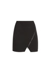 BARBRA ASYMMETRICAL ZIP MINI SKIRT-Black-ALICE + OLIVIA
