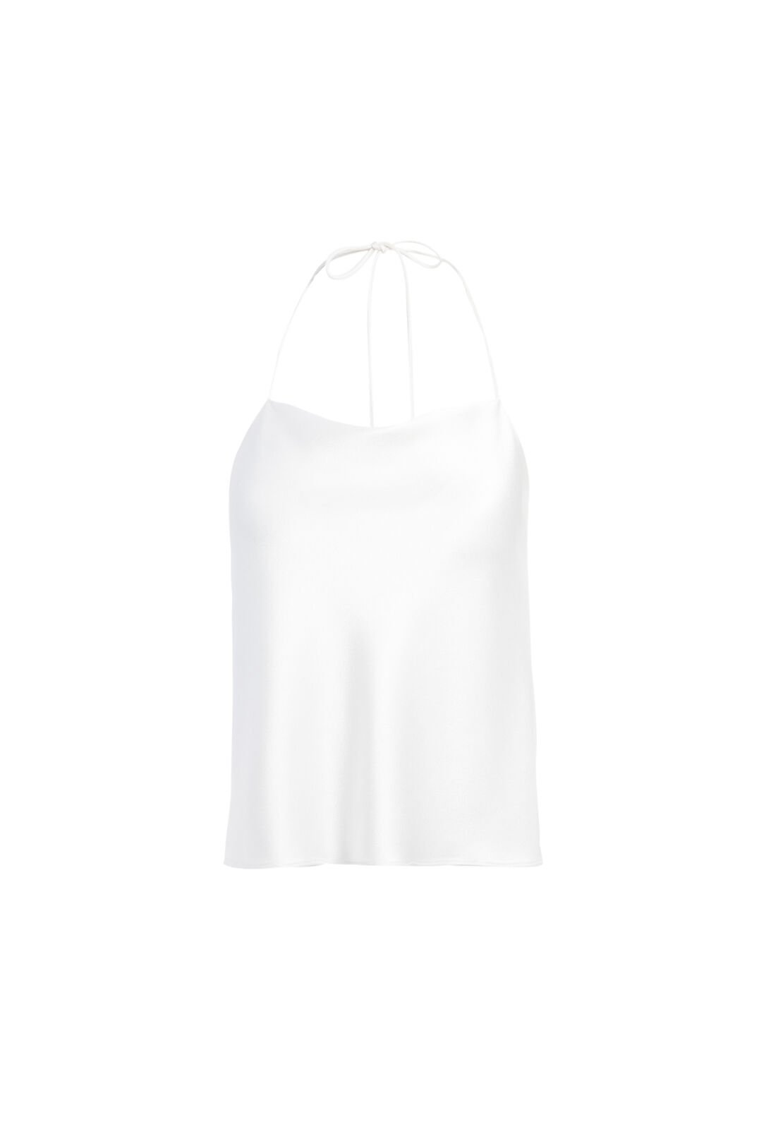 INNA COWL NECK HALTER TOP-OFF WHITE-ALICE + OLIVIA