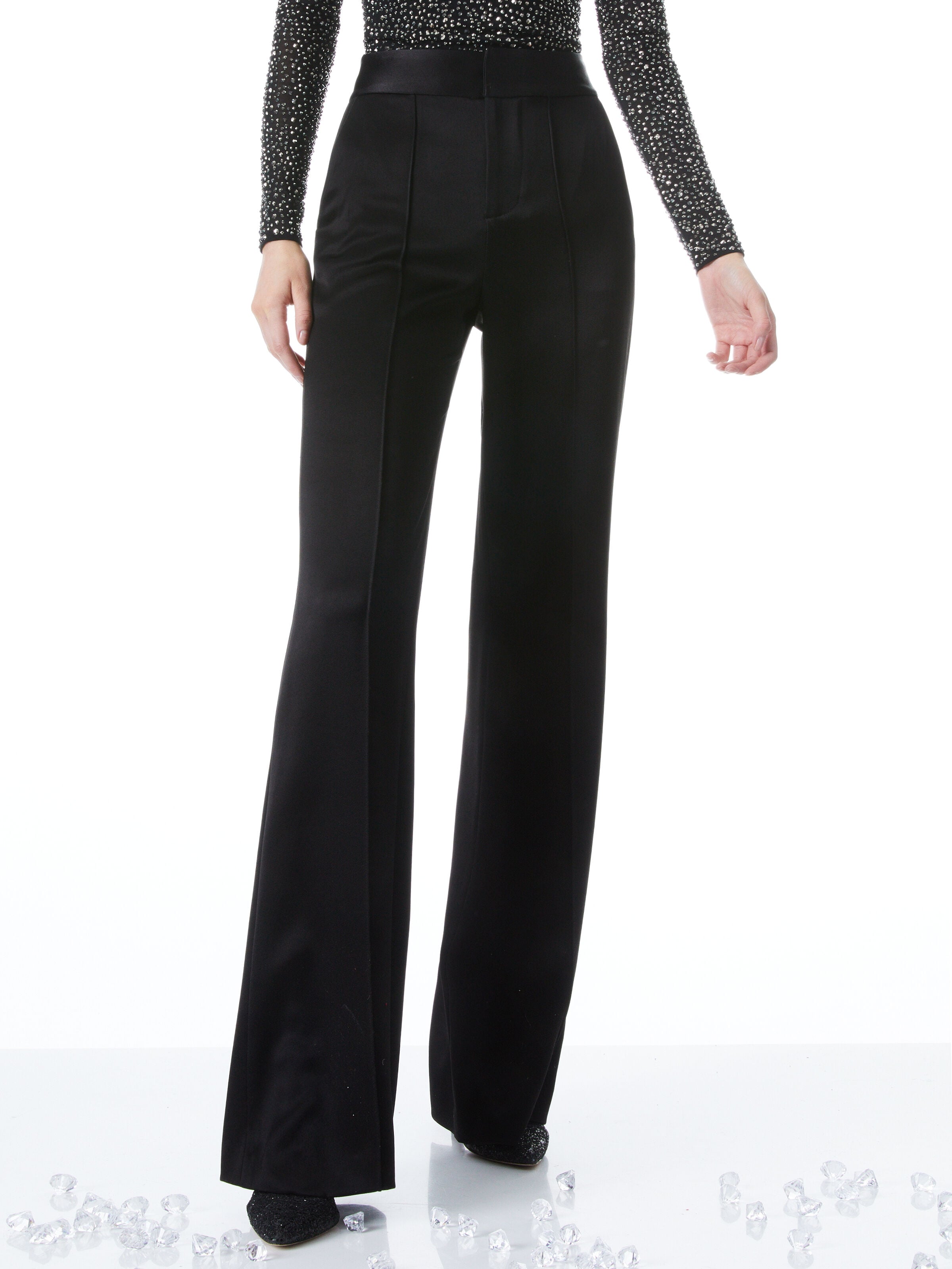 DYLAN HIGH WAISTED WIDE LEG PANT-ALICE + OLIVIA