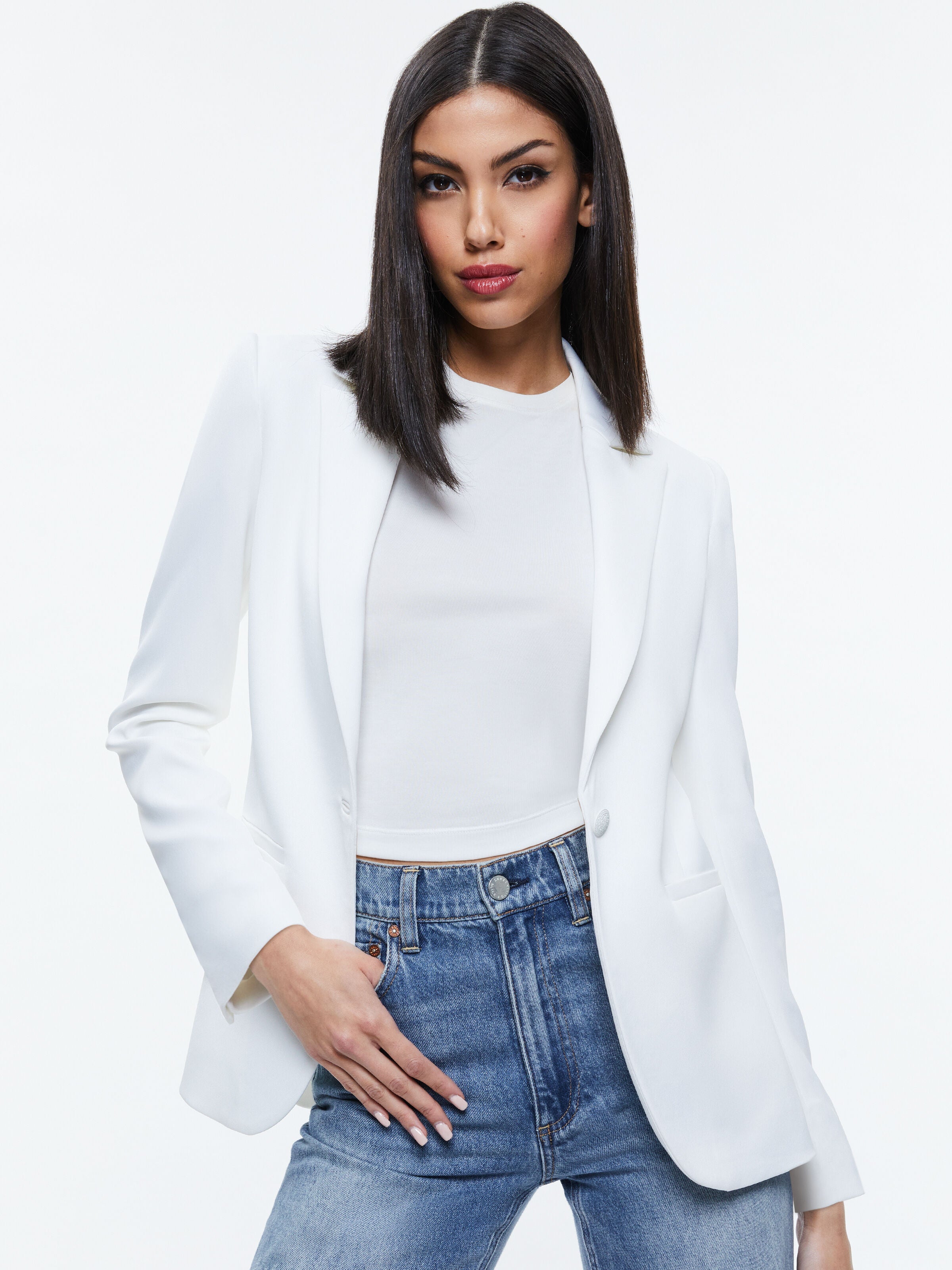 BLAKE FITTED BLAZER-ALICE + OLIVIA