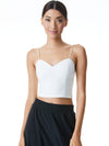 GINA SWEETHEART CROP TOP-ALICE + OLIVIA