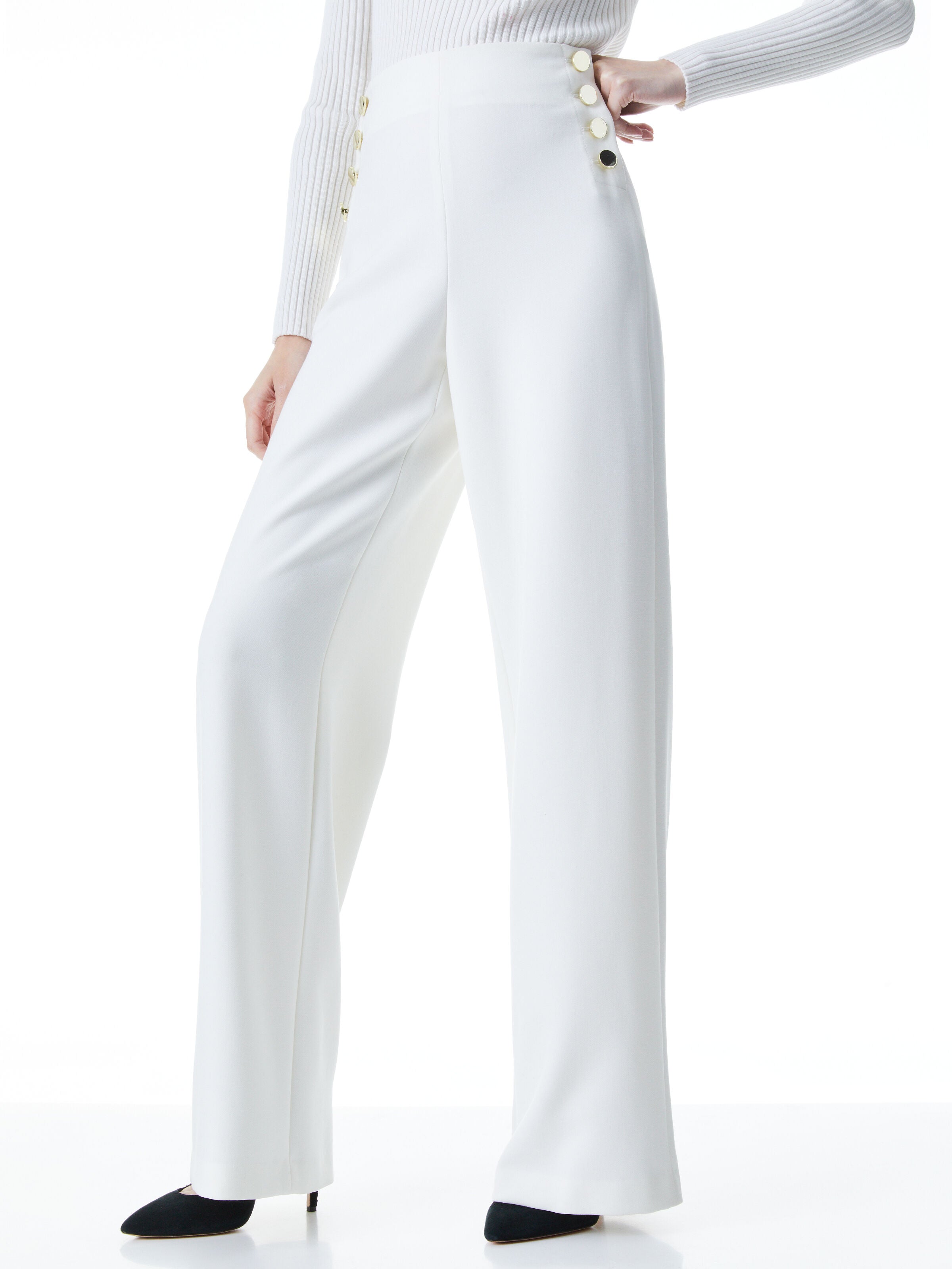 RAY BUTTON FRONT PANT-ALICE + OLIVIA
