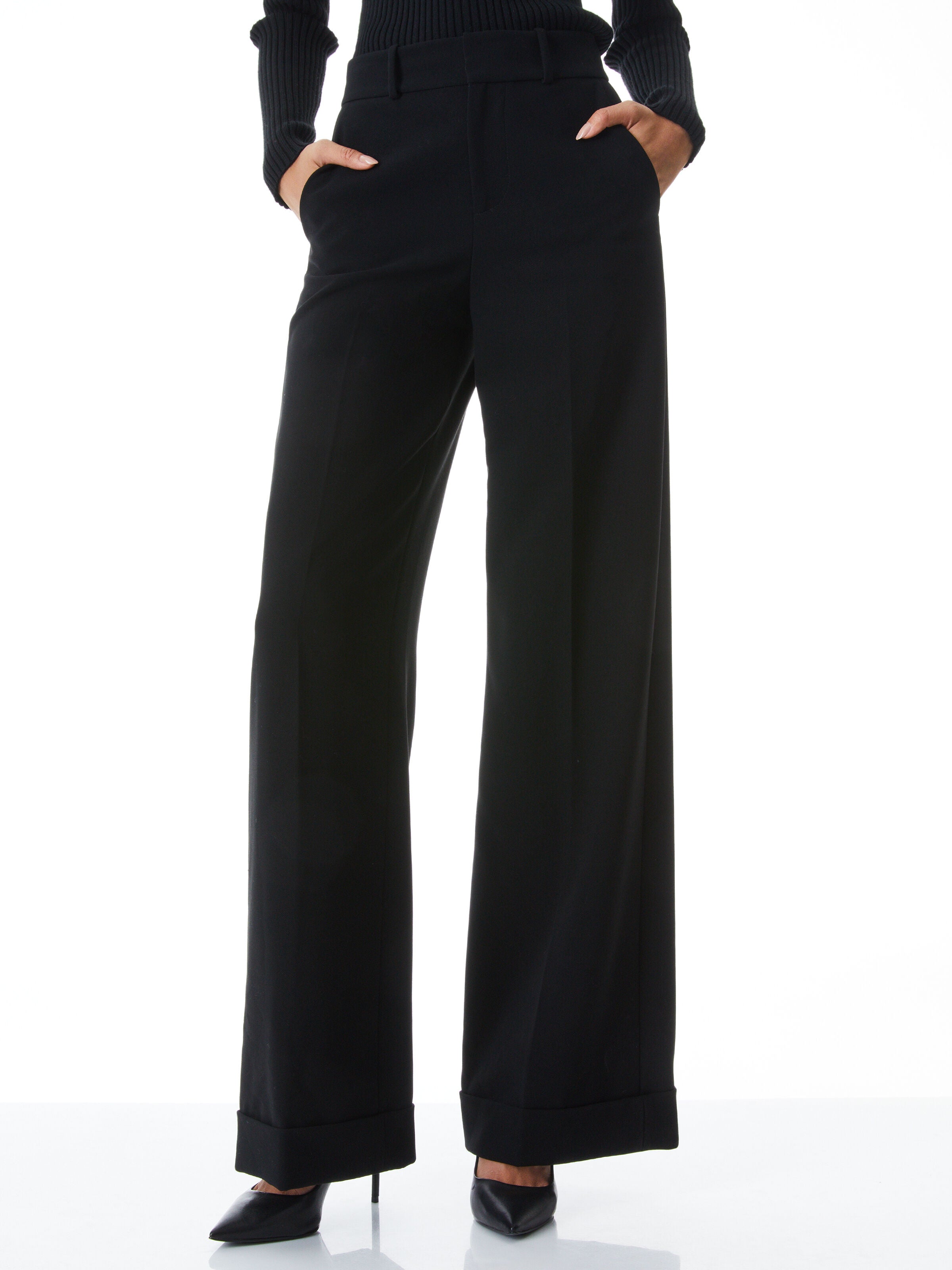 DYLAN HIGH WAISTED WIDE LEG PANT-ALICE + OLIVIA
