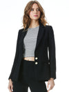 MACEY FITTED BLAZER-Black-ALICE + OLIVIA