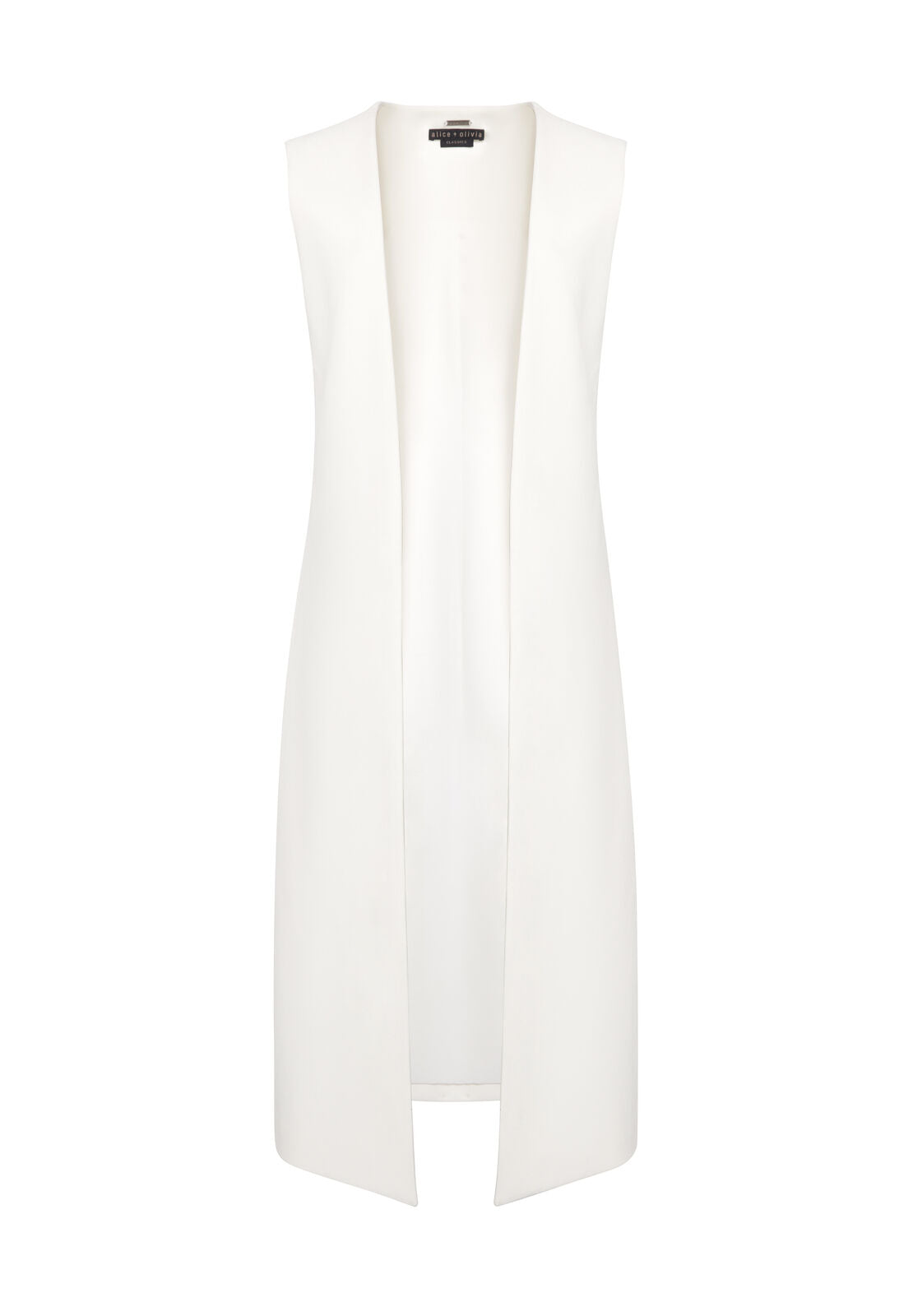 SUZETTE COLLARLESS LONG VEST-ALICE + OLIVIA