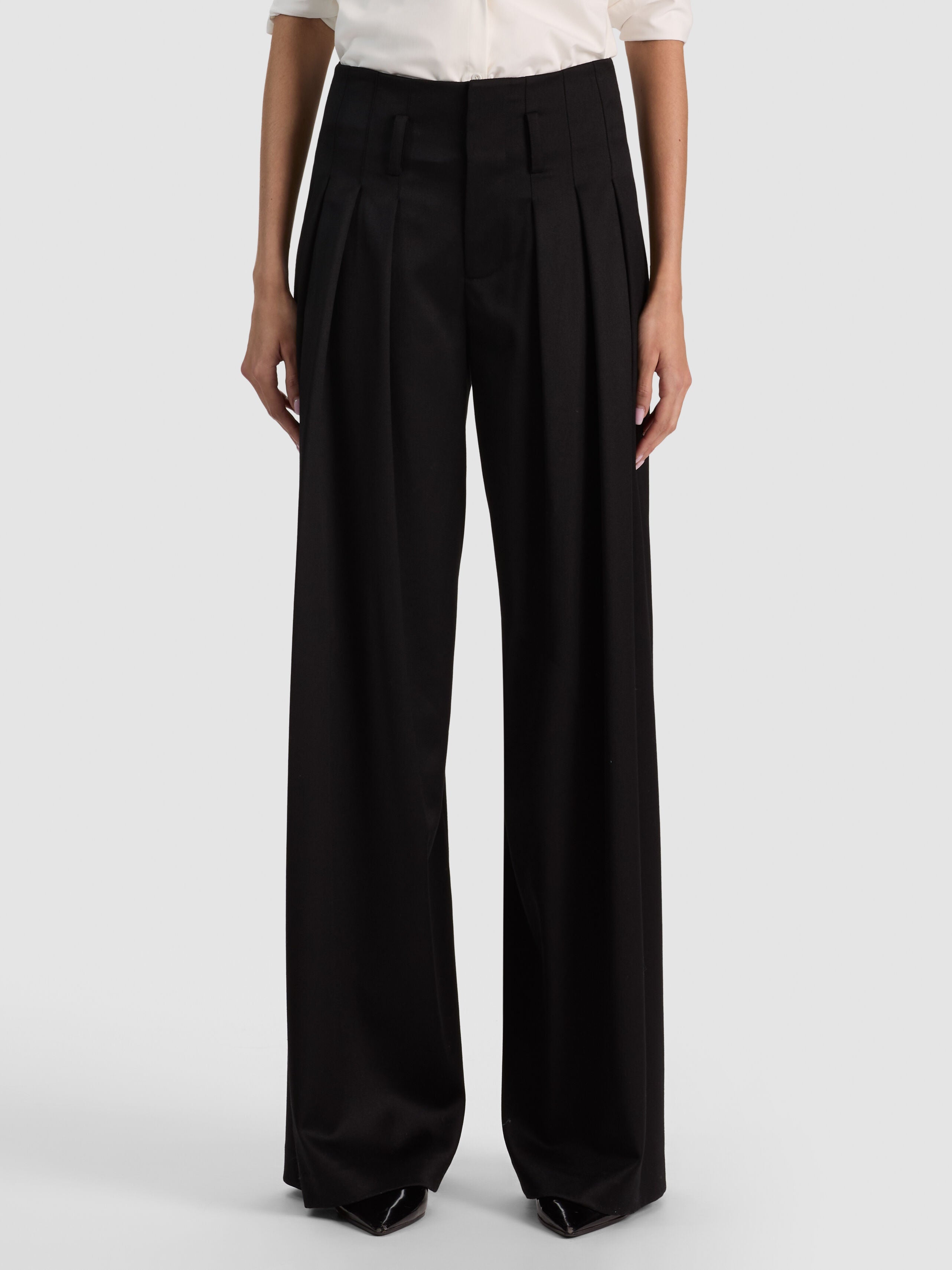 BENSON WOOL PLEATED PANT-ALICE + OLIVIA