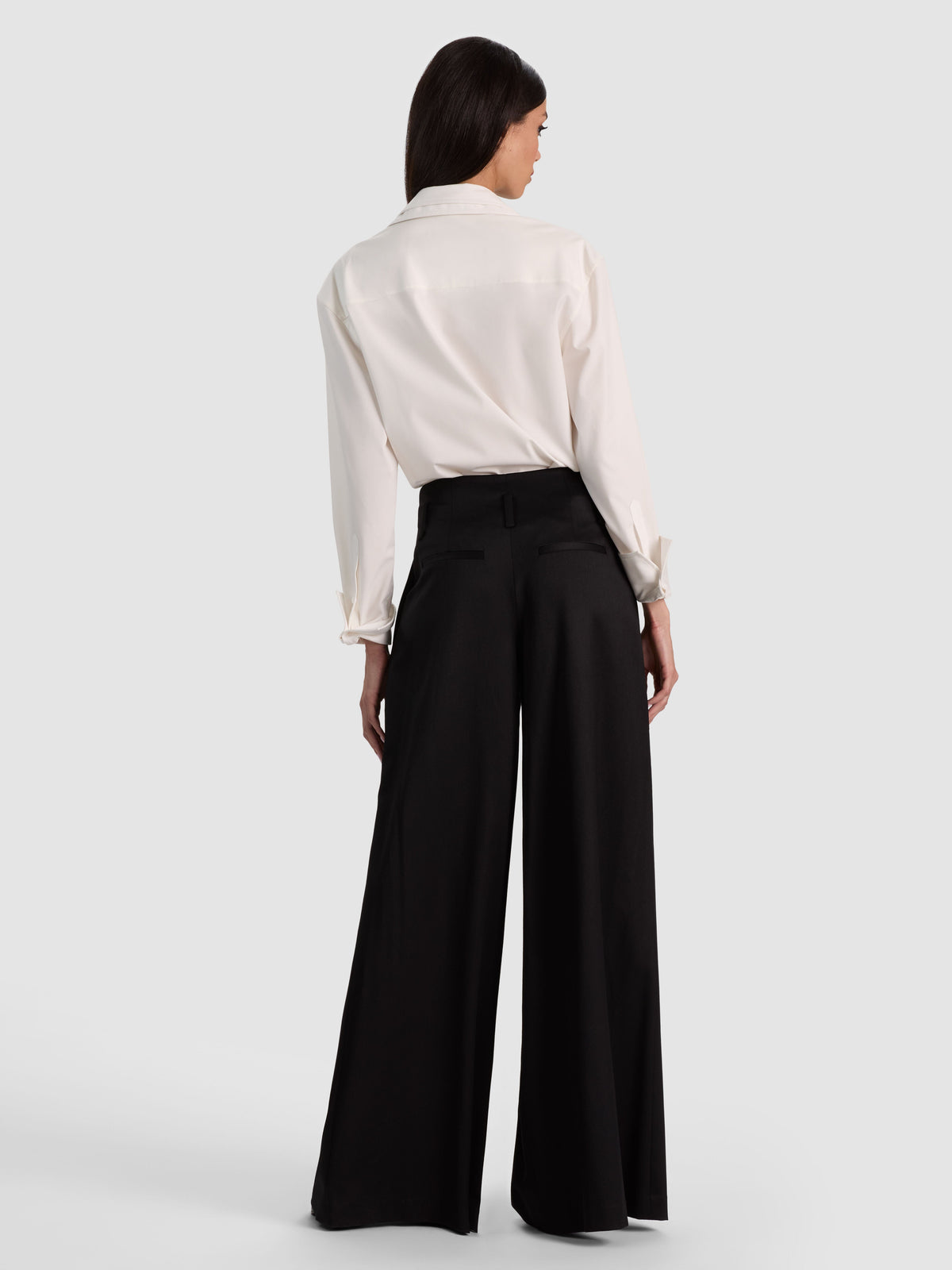 BENSON WOOL PLEATED PANT-Black-ALICE + OLIVIA