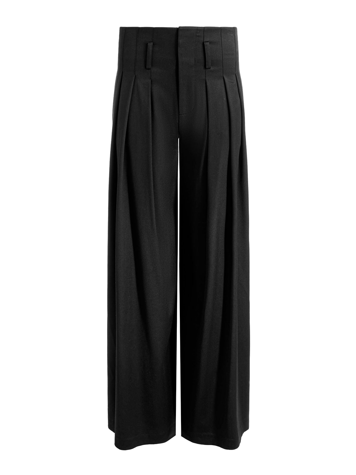 BENSON WOOL PLEATED PANT-Black-ALICE + OLIVIA