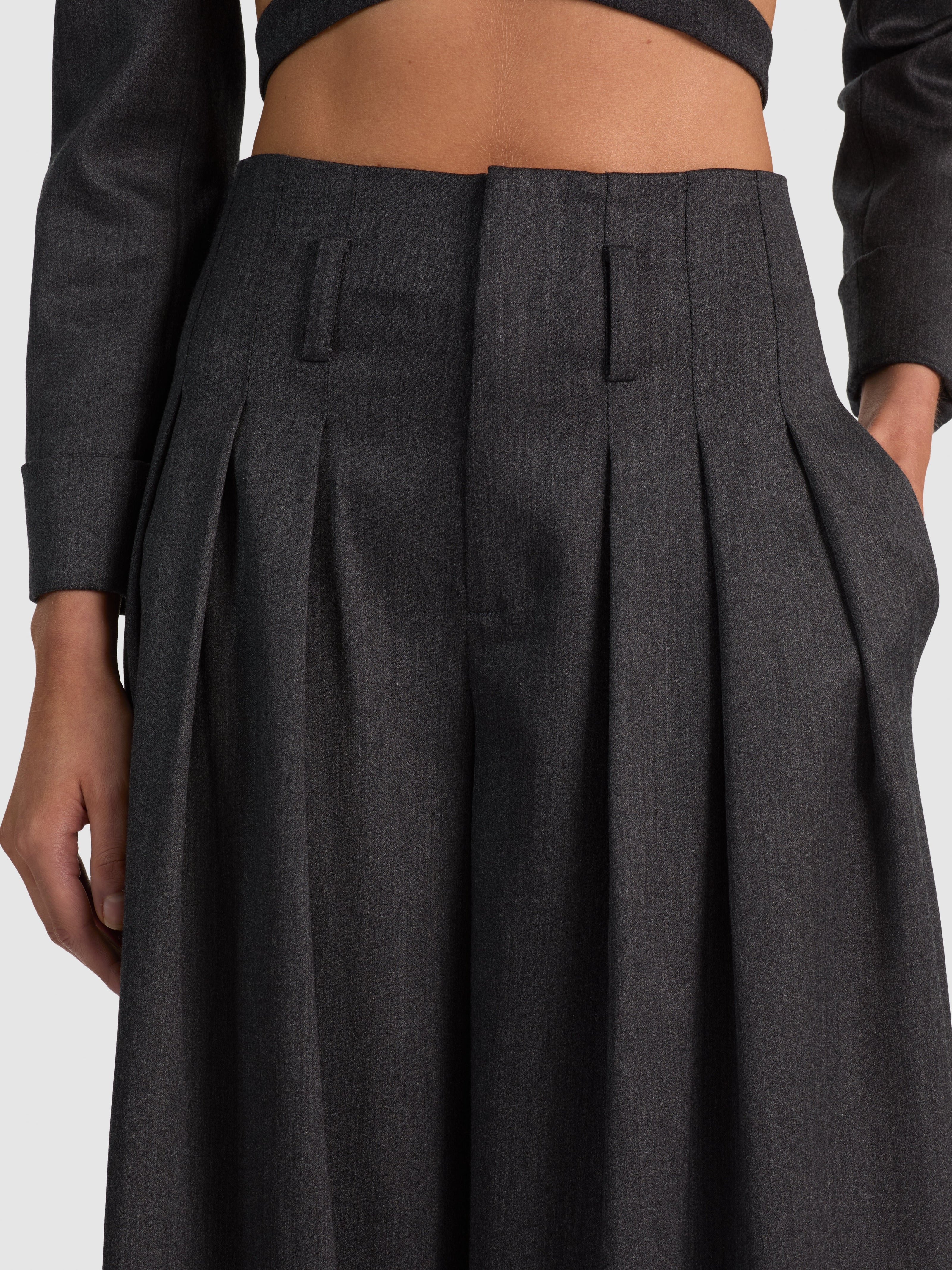 BENSON WOOL PLEATED PANT-ALICE + OLIVIA