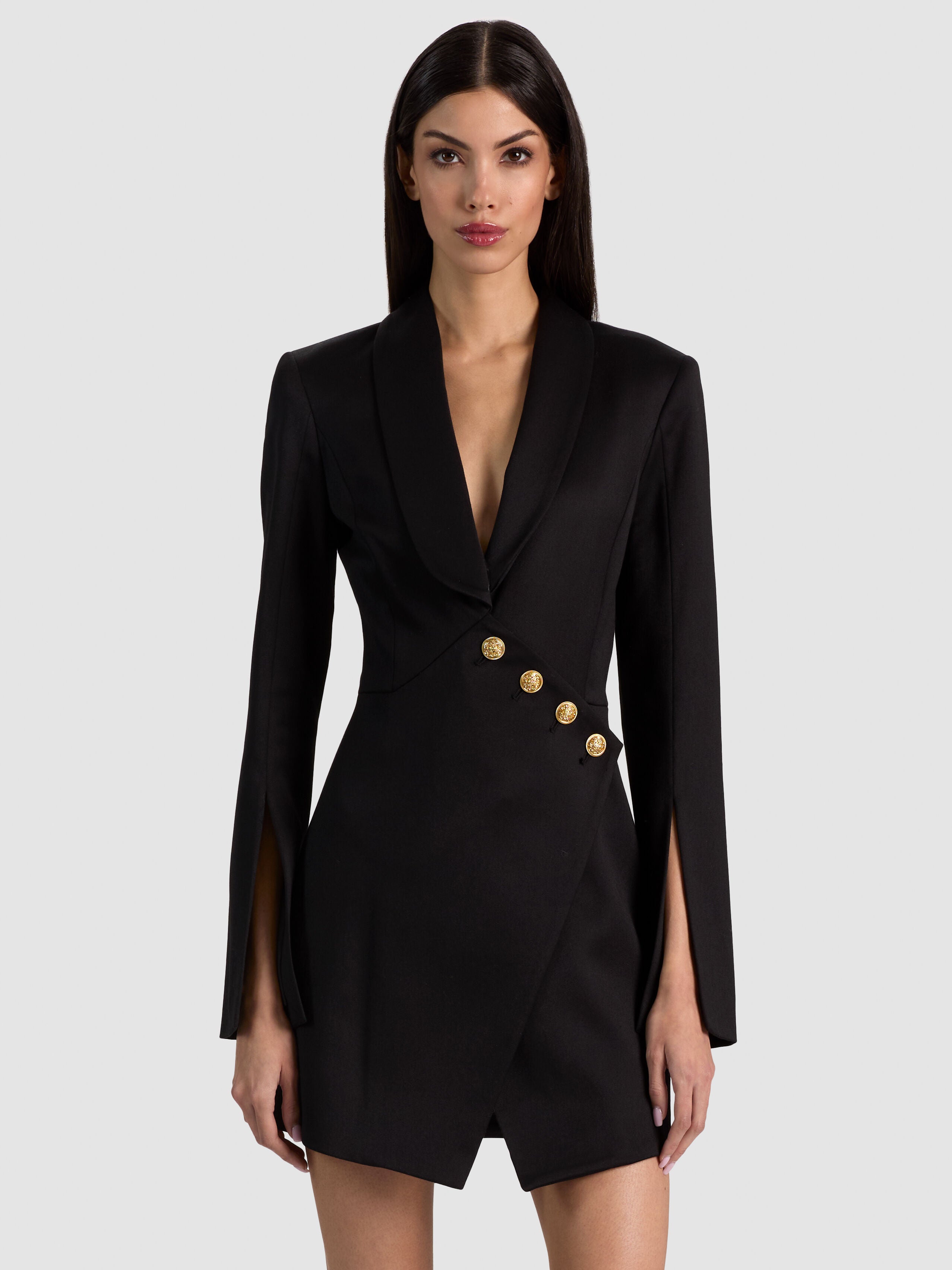 THE SCULPT BLAZER MINI DRESS-ALICE + OLIVIA
