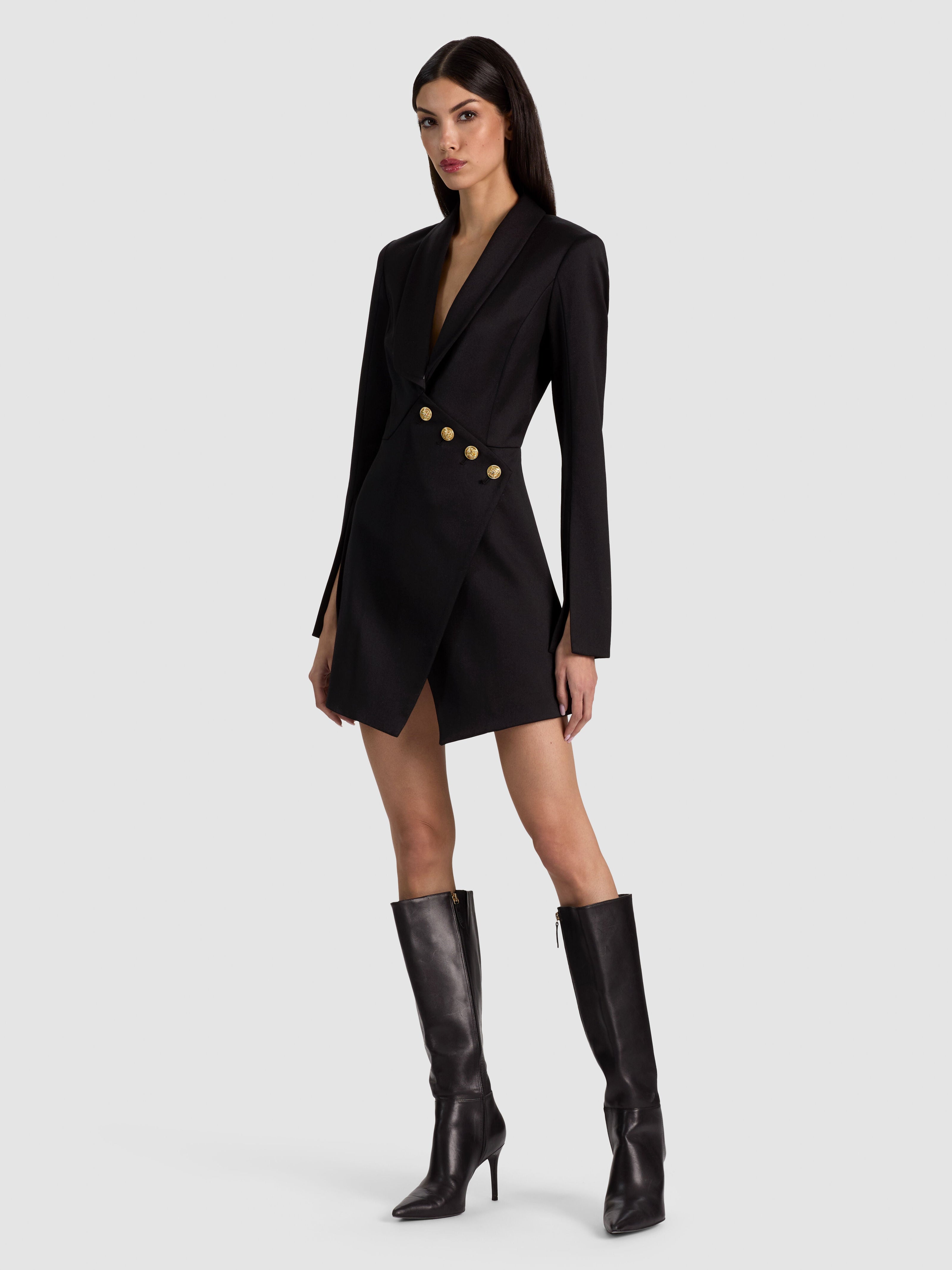THE SCULPT BLAZER MINI DRESS-ALICE + OLIVIA
