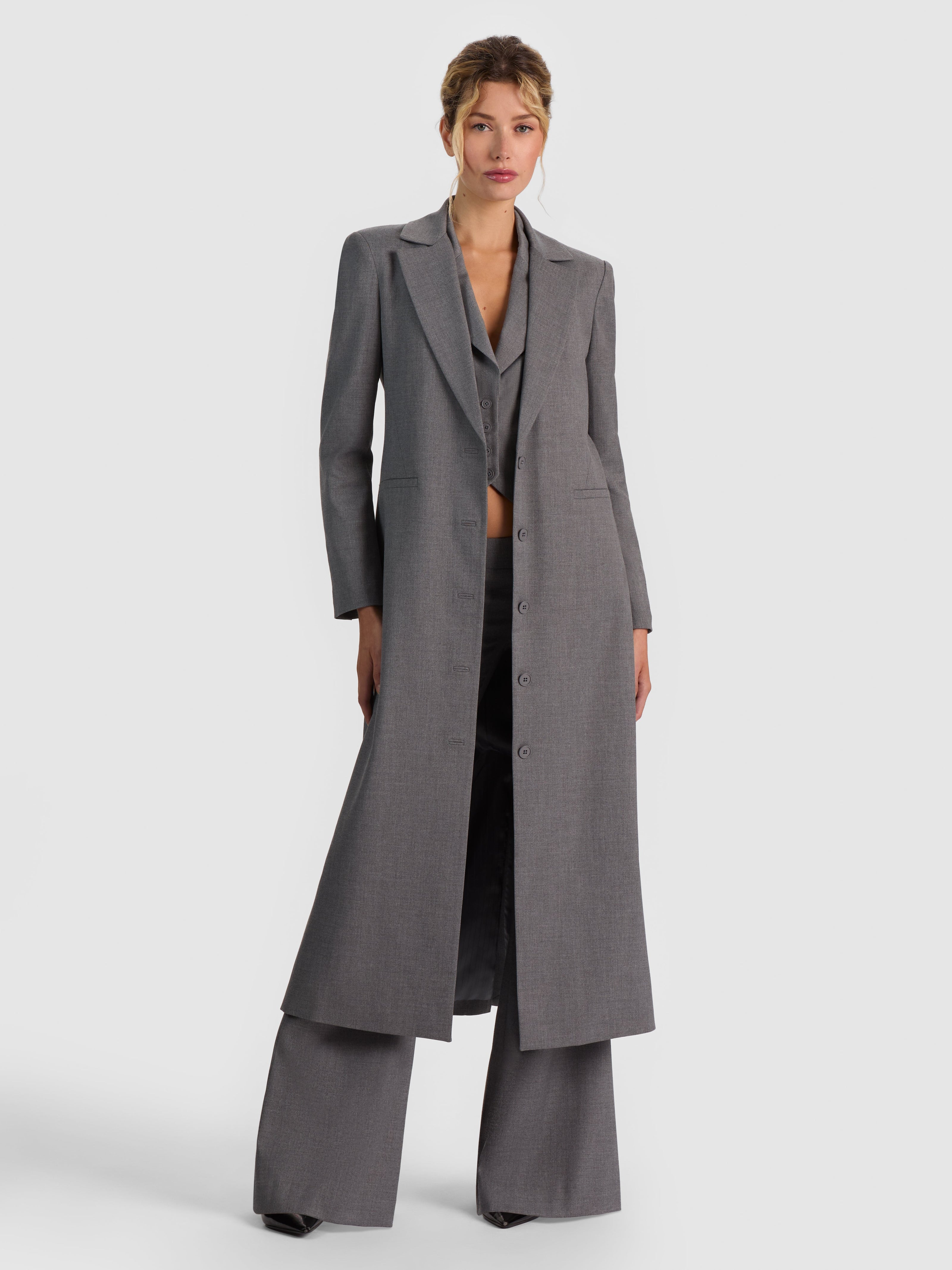 IRVIN SLIM MAXI BLAZER-LIGHT STORM GREY-ALICE + OLIVIA