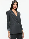 JUSTIN BLAZER-CHARCOAL GREY MELANGE-ALICE + OLIVIA