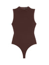 BECKER CREW NECK BODYSUIT-CHOCOLATE-ALICE + OLIVIA