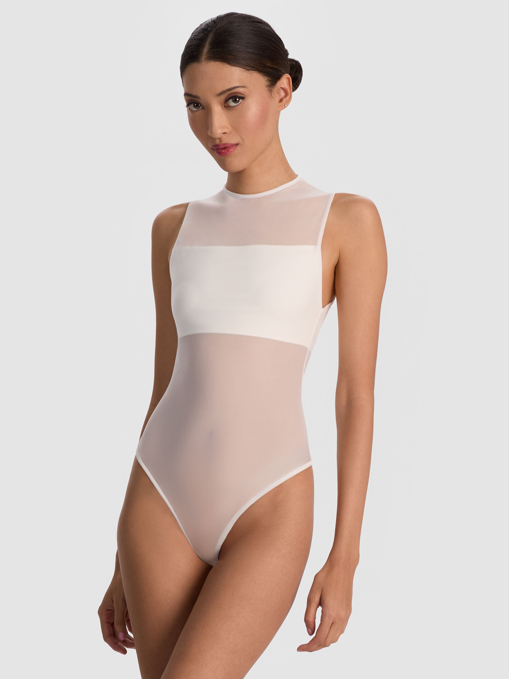 BANDEAU SLEEVELESS BODYSUIT-Black-ALICE + OLIVIA