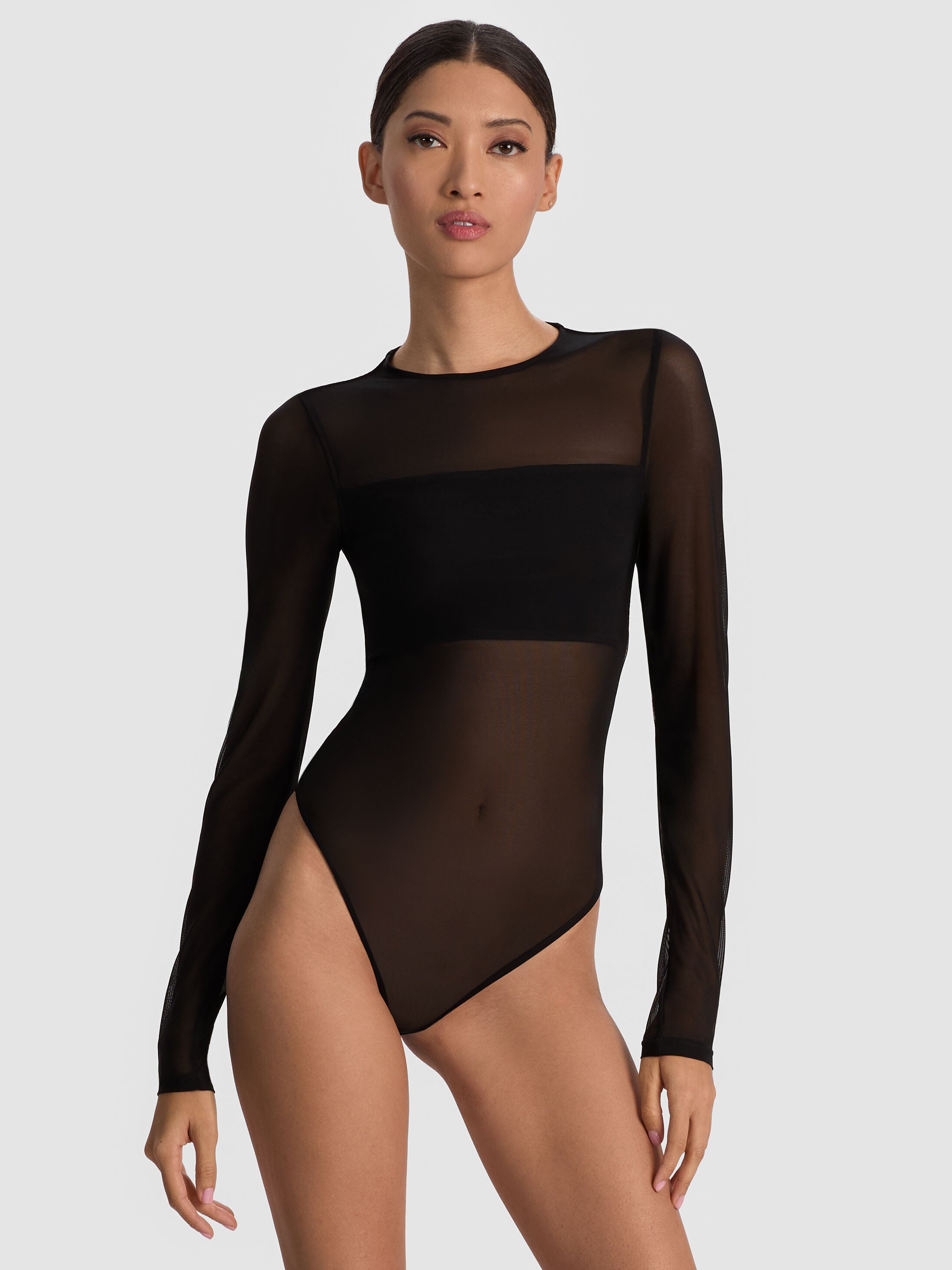 BANDEAU LONG SLEEVE BODYSUIT-ALICE + OLIVIA